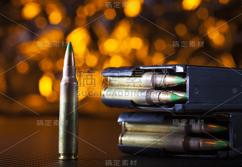 AR-15弹药和两个金属弹匣