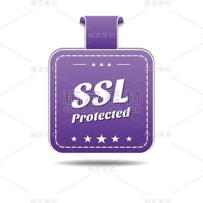 SSL保护紫色矢量图标设计
