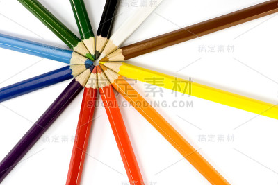 彩色铅笔圈
