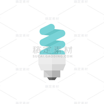 平坦的图标-灯泡