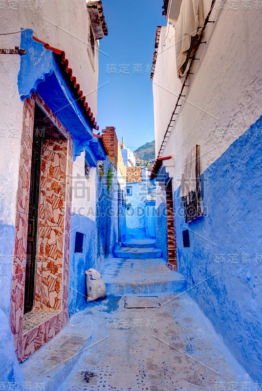 Chefchaouen medina，摩洛哥的“蓝色城市”