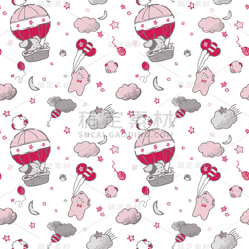 Seamless_Allover_Animal_Sky_Print_Pattern_Pink_Gra