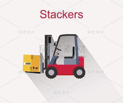 堆叠图标设计风格平坦