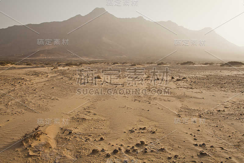 海滩景观- Cofete, Fuerteventura，加那利群岛。是海岸爱好者的完美去处。旅游度假