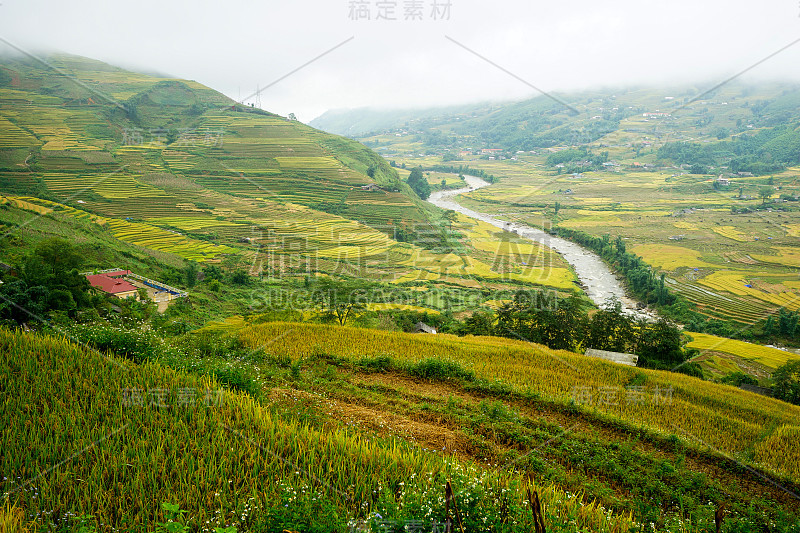 越南萨帕的山景大凡村