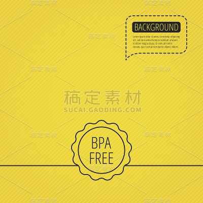 BPA免费图标。双酚a的塑料的迹象。