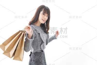 购物年轻女性形象