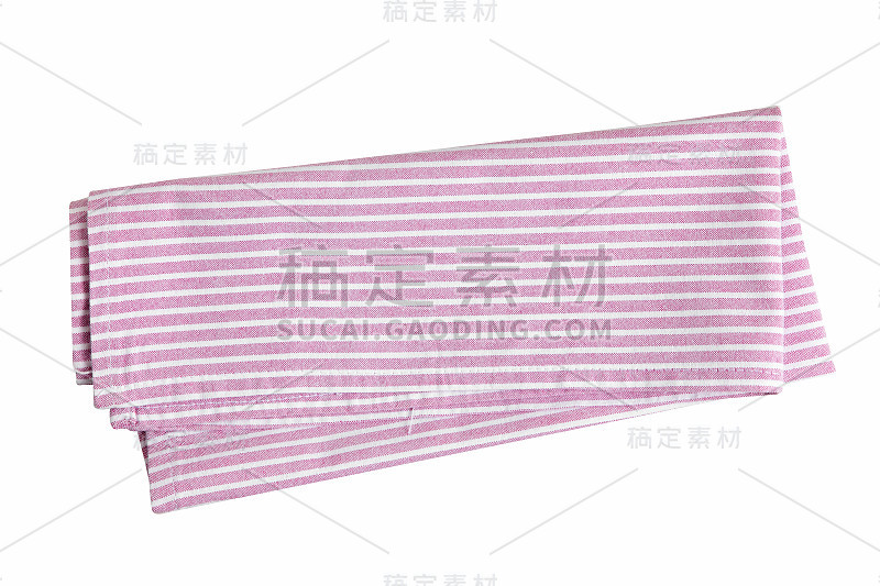 棉质餐巾孤立在白色背景上
