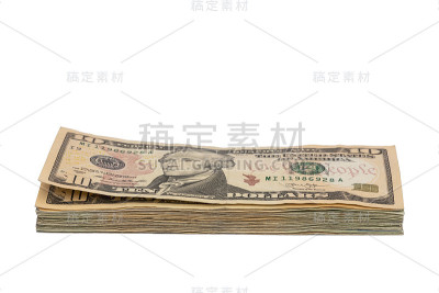 十元钞票堆