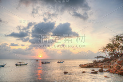 Perhentian岛的日落景色