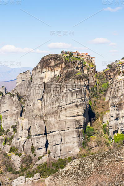 希腊塞萨利迈特拉山的修道院建筑群。联合国教科文组织世界遗产名录