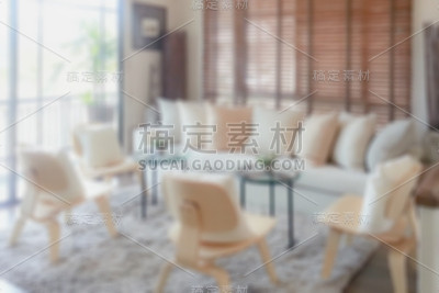 散焦背景室内客厅