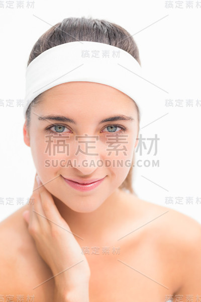 一个年轻漂亮的女人的特写