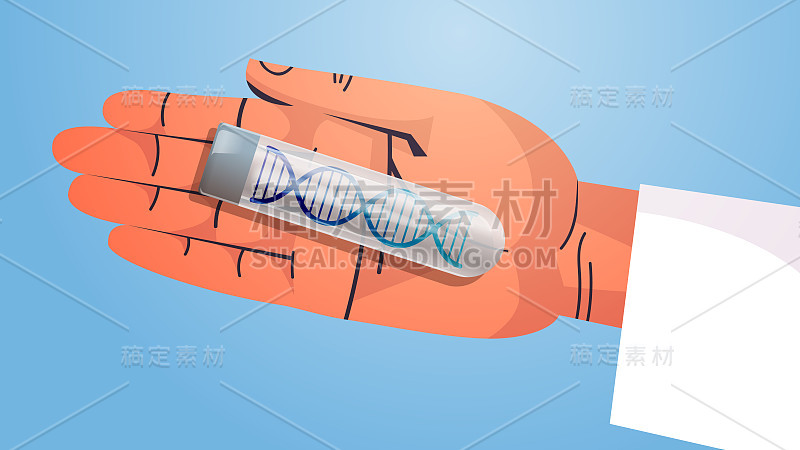 科学家在试管里手工处理DNA研究人员在实验室里做实验DNA检测遗传诊断