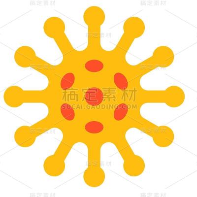 病毒或细菌载体插图，平面风格图标