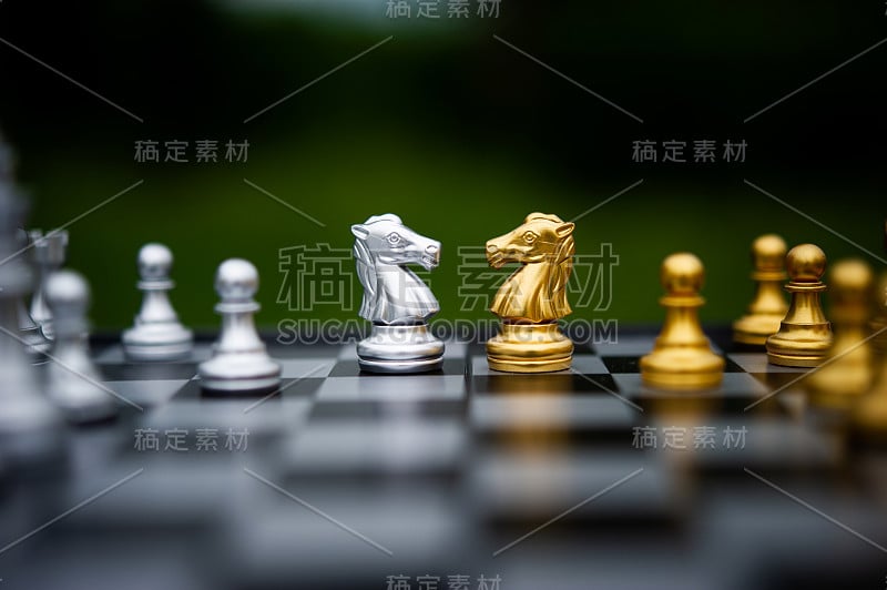 国际象棋，棋盘游戏的概念和比赛，以及战略的商业成功的想法