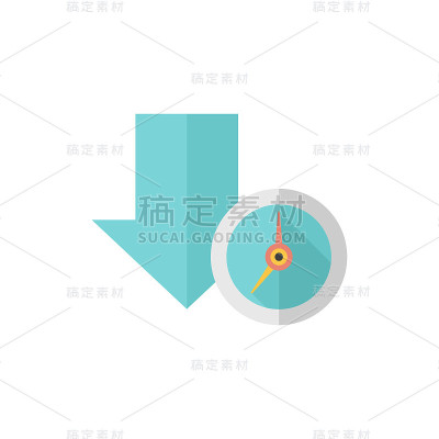 扁平图标-下载队列