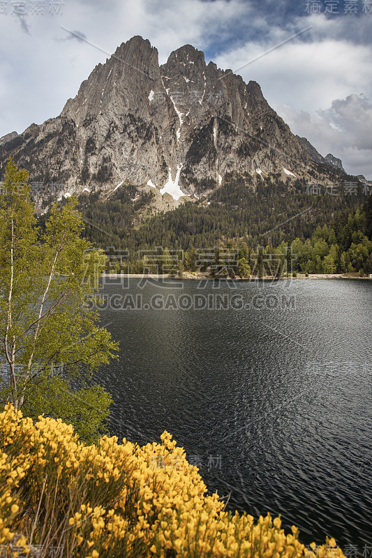 美丽的Aigüestortes i Estany de Sant Maurici国家公园的西班牙比利