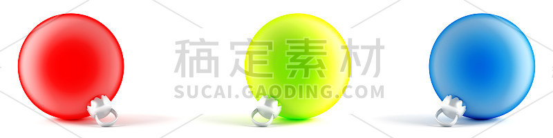 五颜六色的圣诞球