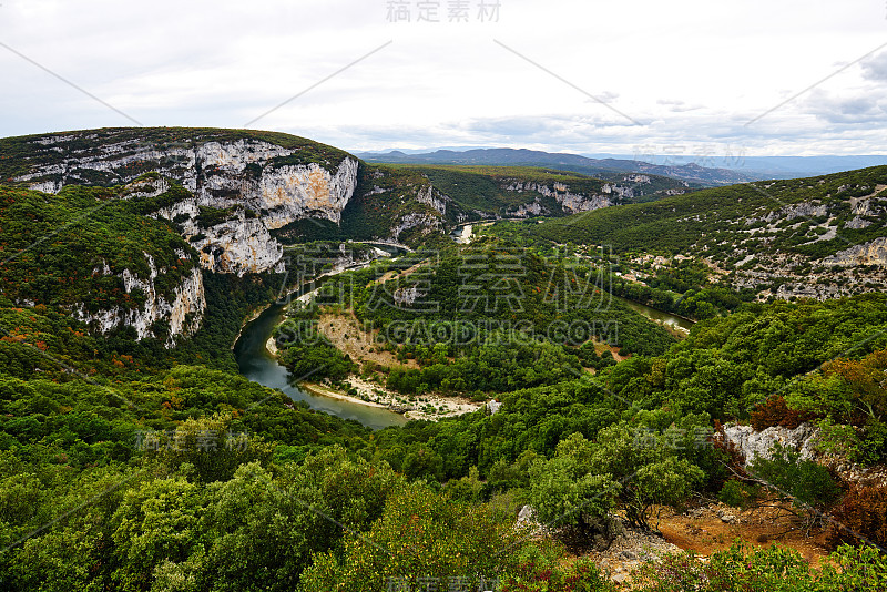 法国南部美丽的山谷'Ardèche