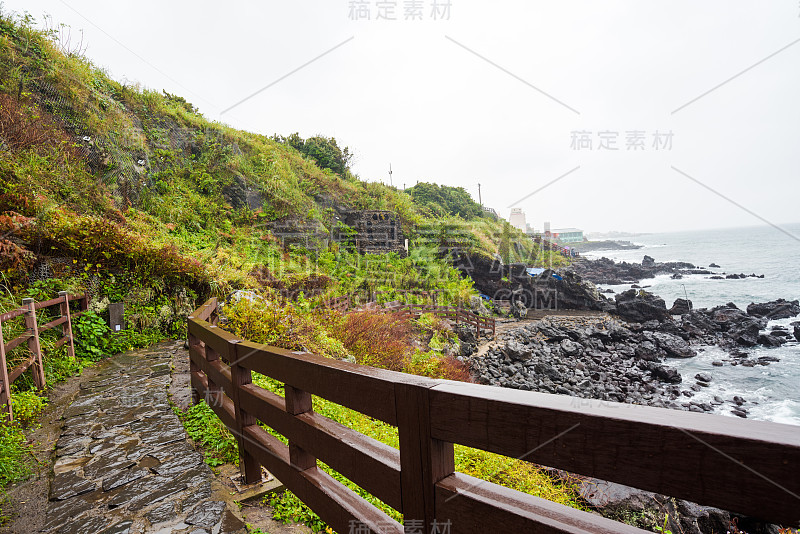 龙首岩暗色或韩国济州岛永渡