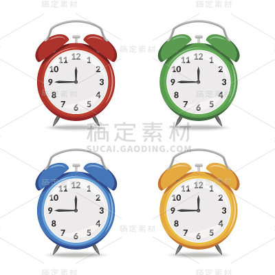 一套彩色的闹钟