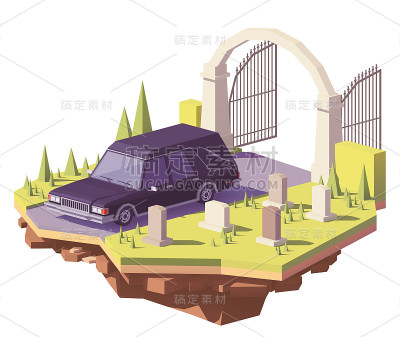 向量低聚葬礼灵车