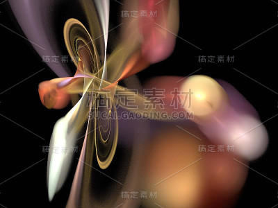 黑色上的数字分形