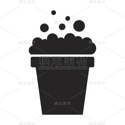 带泡沫的洗衣桶