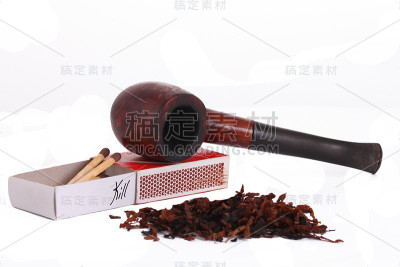 白色背景下的烟斗不健康