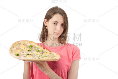 女孩披萨