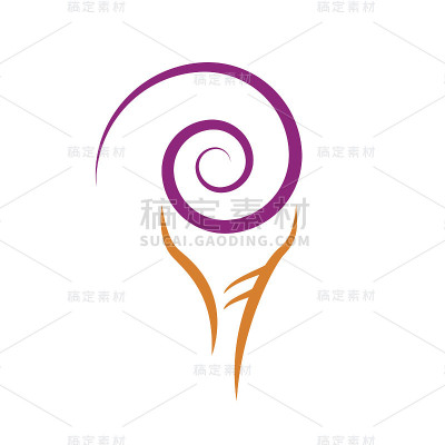 向量符号抽象冰淇淋