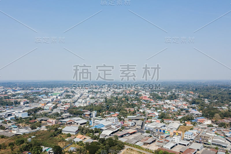 Mueang Sisaket区鸟瞰图