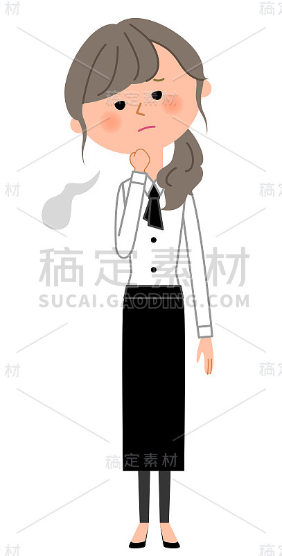 咖啡厅职员，女服务员，叹气