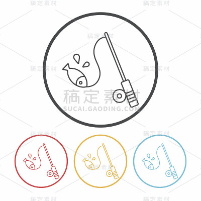 钓竿线图标