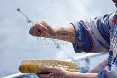 新鲜的鱼三明治