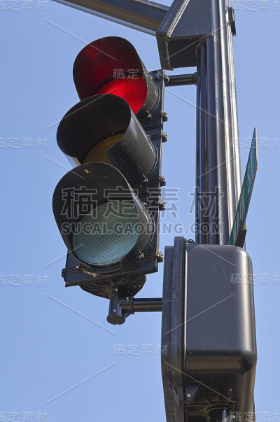 红灯指示停车