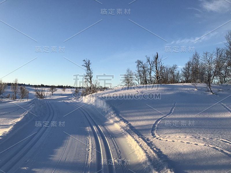 2018年1月2日，瑞典山区的滑雪跑道