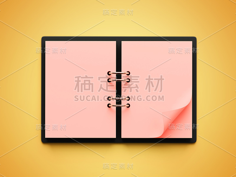 空白红纸记事本