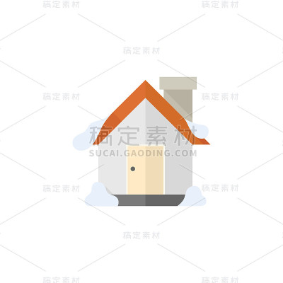 扁平图标-房子