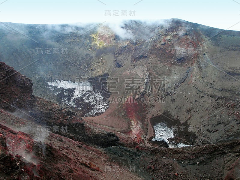 埃特纳火山的火山口。