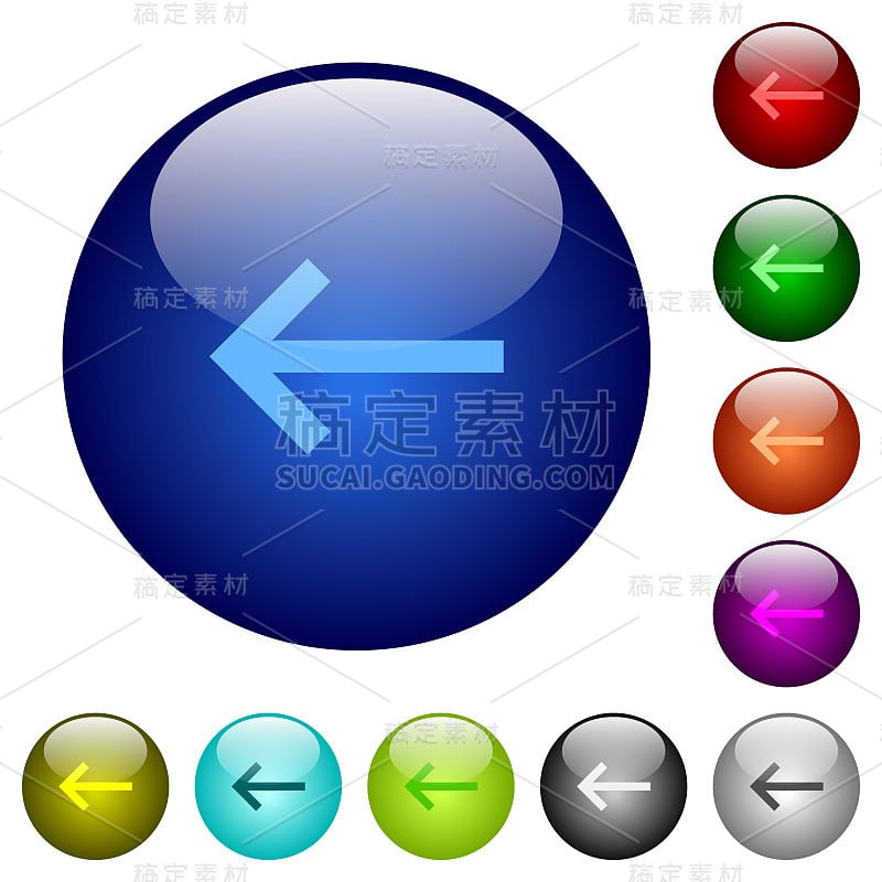 键盘选项卡彩色玻璃按钮