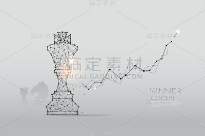 粒子，几何艺术，象棋的线和点。