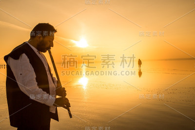 盐湖，科尼亚，土耳其。