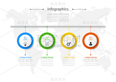 Infographic design vector Business concept steps o