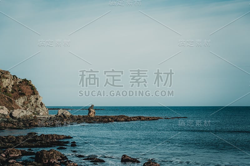 新西兰惠灵顿海滩景观;