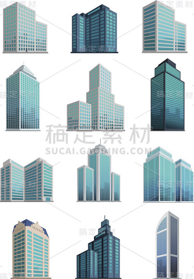 设置图标摩天大楼