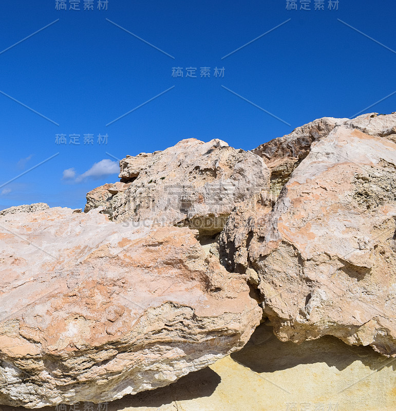 塞浦路斯岛的野生自然。地中海及海岸