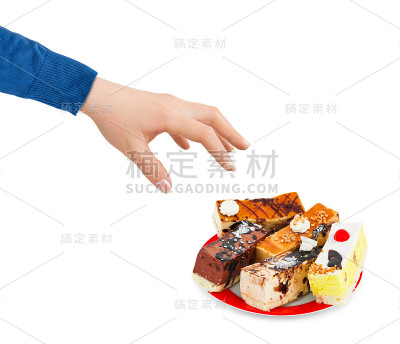 蛋糕和手