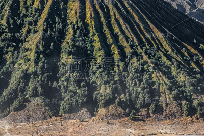 巴托克火山有美丽的山沟波纹表面